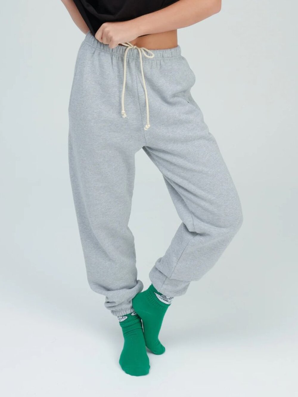 HommeGirls x Fruit Of The Loom Sweatpants in Heather Grey Size XS